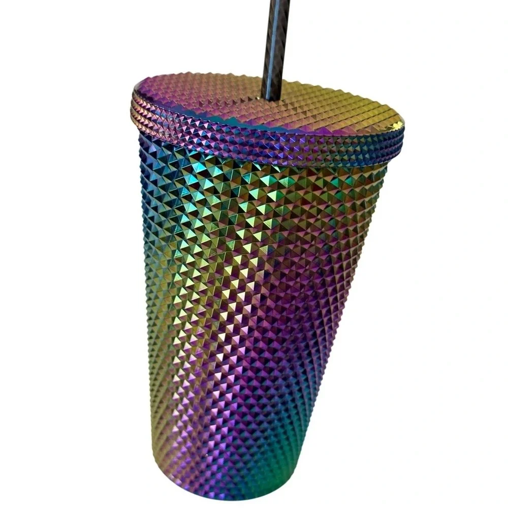 Starbucks Oil Slick Rainbow Studded Tumbler 16oz NWT Halloween 2023 Cold Cup